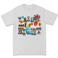 Dove Grey Y'all ain't right crazy Premium Tee - texasbilliewilder