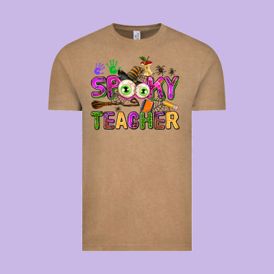 Spooky Teacher Vintage Tee Designed By Adodesignshop