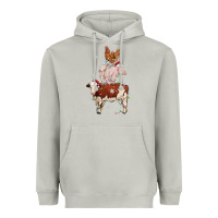 Moon Dust Merry Christmas Farm Animals Heavyweight Hoodie - MaliasSmallBusiness