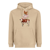 Mushroom Merry Christmas Farm Animals Heavyweight Hoodie - MaliasSmallBusiness