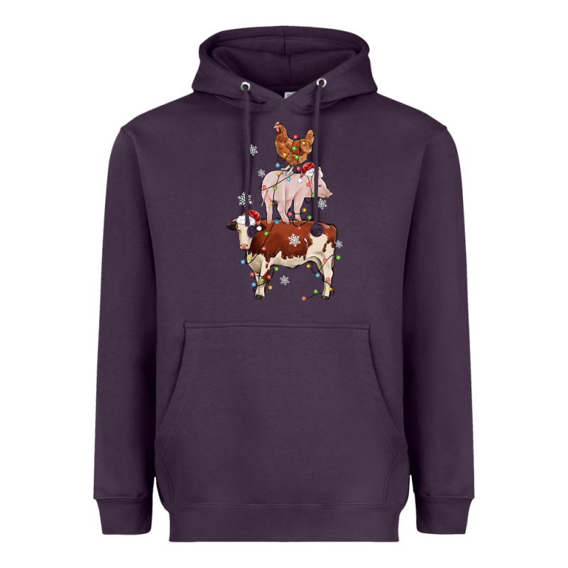 Merry Christmas Farm Animals Heavyweight Hoodie by MaliasSmallBusiness | Teevron