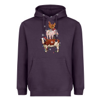 Plum Merry Christmas Farm Animals Heavyweight Hoodie - MaliasSmallBusiness