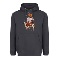 Smoke Merry Christmas Farm Animals Heavyweight Hoodie - MaliasSmallBusiness