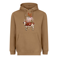 Toasted Coconut Merry Christmas Farm Animals Heavyweight Hoodie - MaliasSmallBusiness