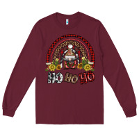 Burgundy rainbow and hohoho with gnome Long Sleeve Tee - AdoDesignShop