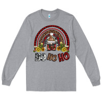 Heather Grey rainbow and hohoho with gnome Long Sleeve Tee - AdoDesignShop