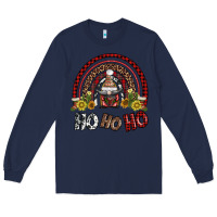 Navy rainbow and hohoho with gnome Long Sleeve Tee - AdoDesignShop