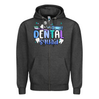 Charcoal Heather dental squad Zipper Hoodie - MaliasSmallBusiness