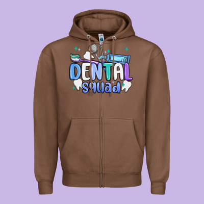 Dental Squad Zipper Hoodie Designed By Maliassmallbusiness
