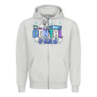 Dove Grey dental squad Zipper Hoodie - MaliasSmallBusiness