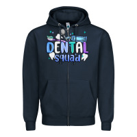 Navy dental squad Zipper Hoodie - MaliasSmallBusiness