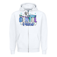 White dental squad Zipper Hoodie - MaliasSmallBusiness