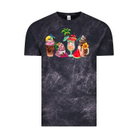 Cloud Black summer coffee cups Vintage Tee - AdoDesignShop
