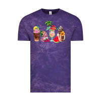Cloud Purple summer coffee cups Vintage Tee - AdoDesignShop