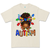 Bone Autism Awareness afro messy bu Premium Tee - texasbilliewilder