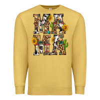 Antique Gold Western Mama With Sunflowers Premium Sweatshirt - BundleAndBundleShop