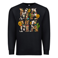 Black Western Mama With Sunflowers Premium Sweatshirt - BundleAndBundleShop