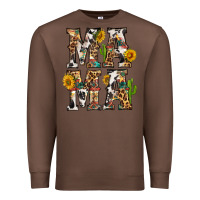 Chestnut Western Mama With Sunflowers Premium Sweatshirt - BundleAndBundleShop