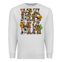 Dove Grey Western Mama With Sunflowers Premium Sweatshirt - BundleAndBundleShop