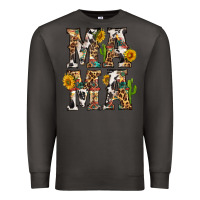 Smoke Western Mama With Sunflowers Premium Sweatshirt - BundleAndBundleShop