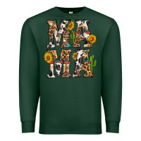 Sports Green Western Mama With Sunflowers Premium Sweatshirt - BundleAndBundleShop