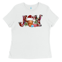 White joy christmas heifer Ladies Tee - AdoDesignShop