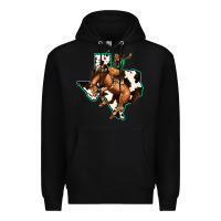 Black Cowhide Texas Map Rodeo Cowboy Premium Hoodie - Bettercallsaul
