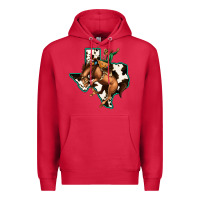 Cardinal Cowhide Texas Map Rodeo Cowboy Premium Hoodie - Bettercallsaul