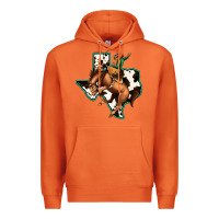 Carrot Cowhide Texas Map Rodeo Cowboy Premium Hoodie - Bettercallsaul