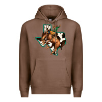 Chestnut Cowhide Texas Map Rodeo Cowboy Premium Hoodie - Bettercallsaul