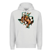 Dove Grey Cowhide Texas Map Rodeo Cowboy Premium Hoodie - Bettercallsaul