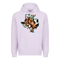 Lilac Cowhide Texas Map Rodeo Cowboy Premium Hoodie - Bettercallsaul