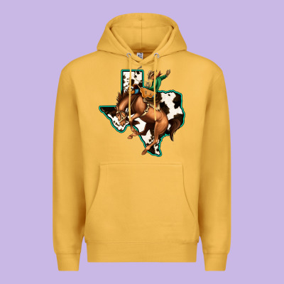 Cowhide Texas Map Rodeo Cowboy Premium Hoodie Designed By Bettercallsaul