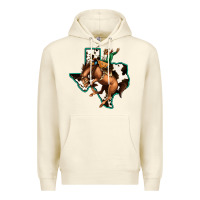 Sandshell Cowhide Texas Map Rodeo Cowboy Premium Hoodie - Bettercallsaul