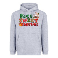 Heather Grey Have a sweet Christmas Heavyweight Hoodie - NancyCooperArtShop