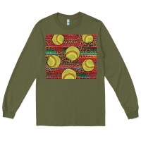 Army Green western softball Long Sleeve Tee - AdoDesignShop