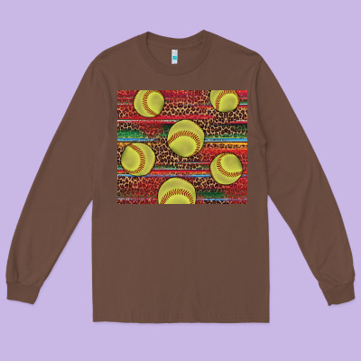 Western Softball Long Sleeve Tee Designed By Adodesignshop