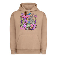 Pigment Burro Easter eggs and Bunny with Cross Easter Day Urban Hoodie - HowdyJamesFarm