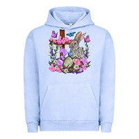 Pigment Grape Ice Easter eggs and Bunny with Cross Easter Day Urban Hoodie - HowdyJamesFarm