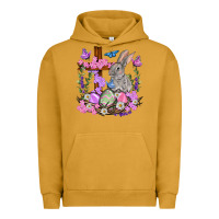 Pigment Peanut Butter Easter eggs and Bunny with Cross Easter Day Urban Hoodie - HowdyJamesFarm