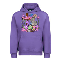 Tulip Easter eggs and Bunny with Cross Easter Day Urban Hoodie - HowdyJamesFarm
