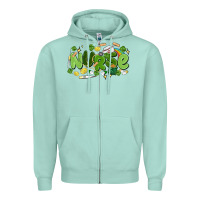 Seafoam st.patrick's day nurse Zipper Hoodie - MaliasSmallBusiness