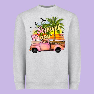 Sunset Chaser Heavyweight Sweatshirt Designed By Jahusdesignshop