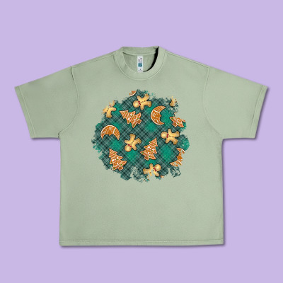 Christmas Gingerbread Cookies Patch Urban Heavy Tee Designed By Bundleandbundleshop