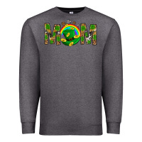 Charcoal Heather Western Mom With Shamrock Premium Sweatshirt - BundleAndBundleShop
