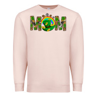 Pale Pink Western Mom With Shamrock Premium Sweatshirt - BundleAndBundleShop