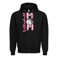 Black volleyball mom Zipper Hoodie - MaliasSmallBusiness