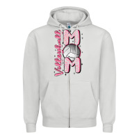 Dove Grey volleyball mom Zipper Hoodie - MaliasSmallBusiness