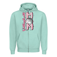Seafoam volleyball mom Zipper Hoodie - MaliasSmallBusiness