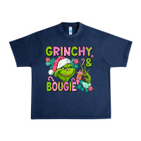 Navy christmas characters and bougie Urban Heavy Tee - AdoDesignShop